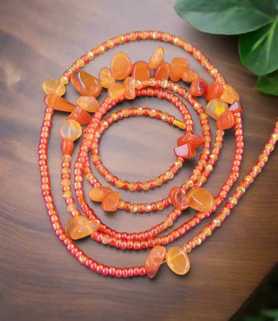 Red Carnelian Waist Beads - Image #6