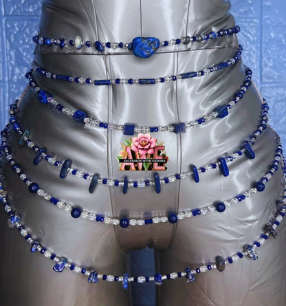 Lapis Lazuli Gemstone Waist Beads - Image #1