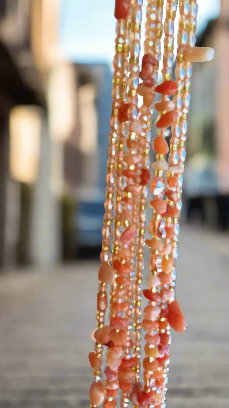 Orange Aventurine Waist Beads - Image #3