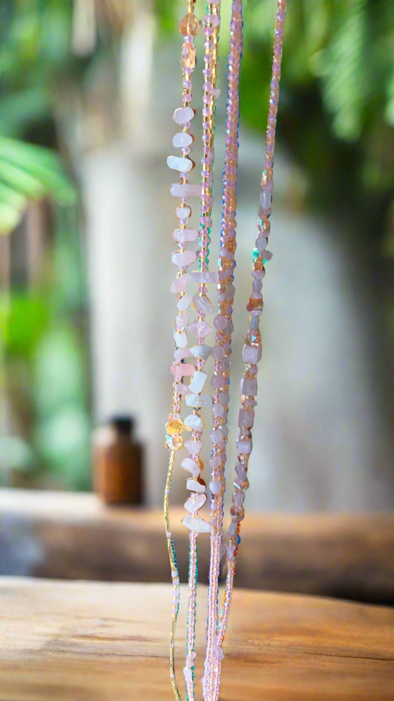 Rose Quartz Gemstone Waist Beads