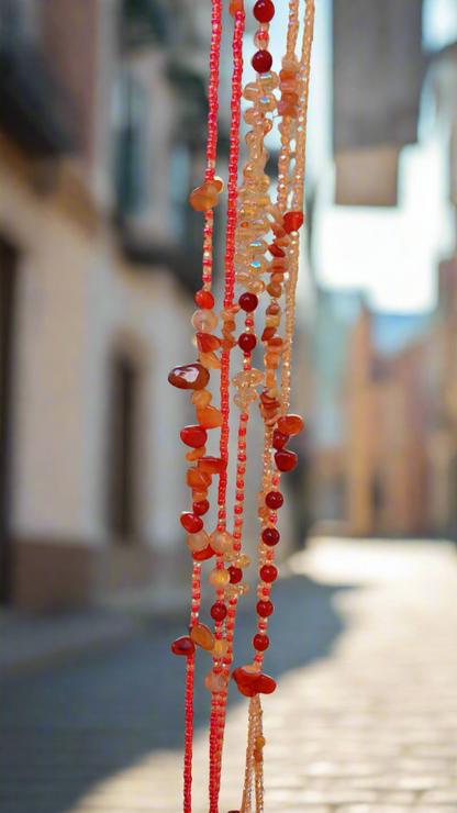 Red Carnelian Waist Beads