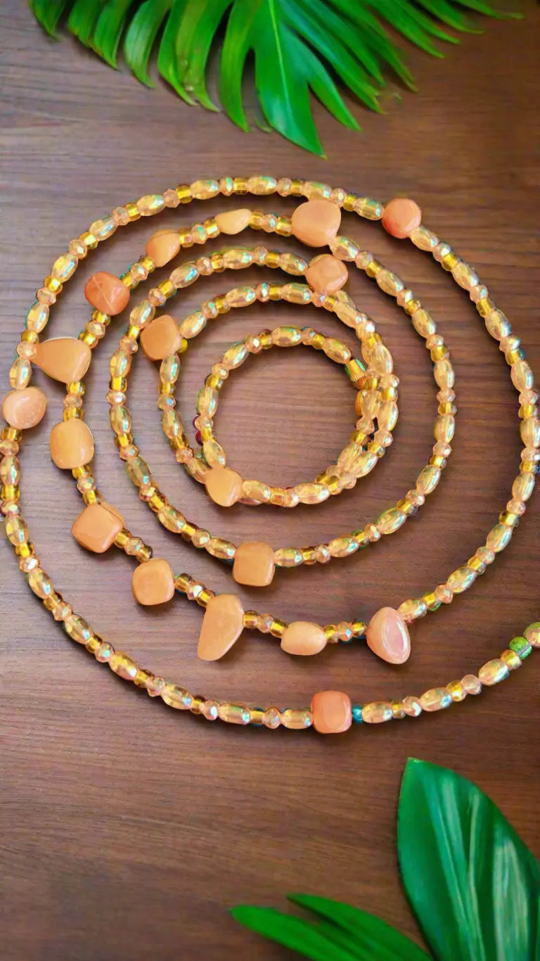 Orange Aventurine Waist Beads - Image #6